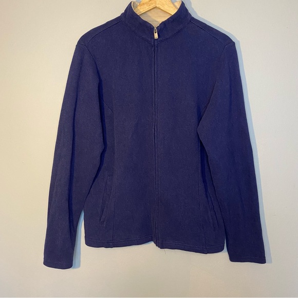 Peter Millar Women’s Golf Navy Blue Full Zip Jacket Sz L - Picture 1 of 9